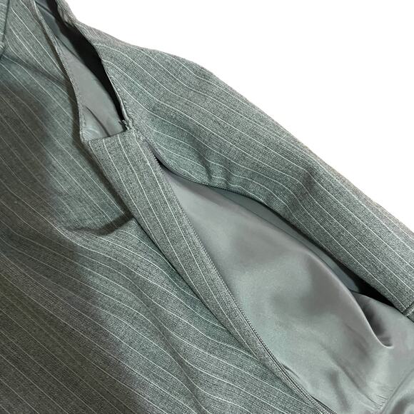 Tahari Arthur S. Levine (12) Pinstripe Fold Collar Sleeveless Sheath Dress Lined - Picture 14 of 14